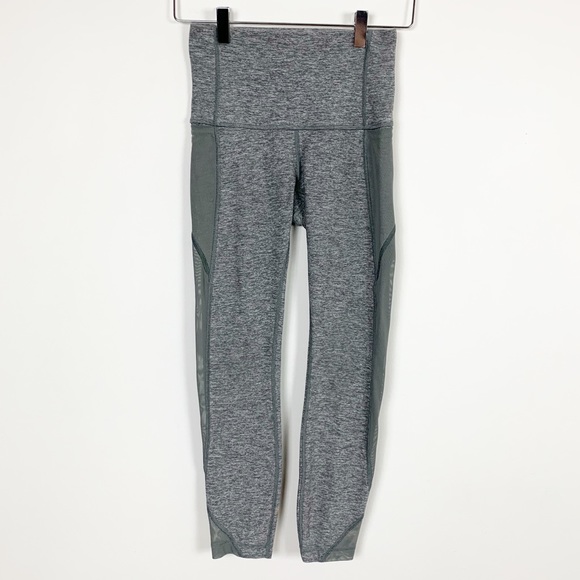 lululemon athletica Pants - Lululemon Gray Leggings with Mesh Pockets Size 4